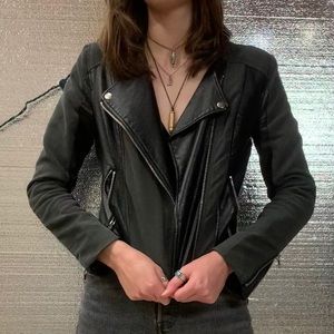 D.I.V.I.D.E.D Faux Leather and Faux Suede Jacket
